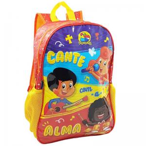 Mochila Escolar 3 Palavrinhas Laranja 42X30X13Cm - Dermiwil