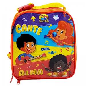 Lancheira Escolar Infantil Soft 3 Palavrinhas Laranja - Dermiwil