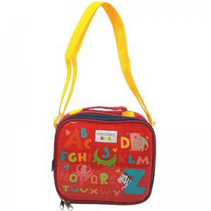 Lancheira Escolar Infantil Soft Container Kids Alfabeto Vermelha - Dermiwil