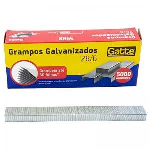 Grampo Galvanizado 26/6 Make+ Caixa 5000 Unidades