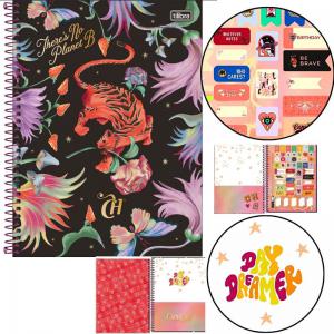 Caderno 12X1 192 Folhas Bolsa e Adesivo Capricho - Tilibra