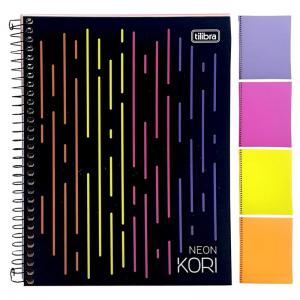 Caderno 1X1 80 Folhas Capa Dura com Bolsa Neon Kori Sem Pauta 177Mmx240Mm - Tilibra