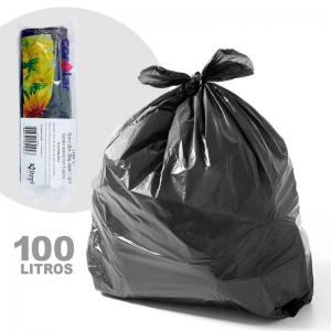Saco Lixo Preto 100 Litros Resistente 10 Unidades