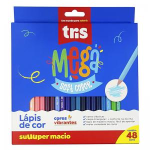 Lápis de Cor Triangular Mega Soft Color Tris 48 Cores