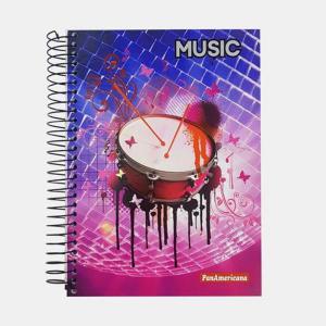 Caderno Espiral Musical 200 Folhas Capa Dura