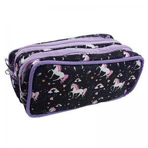 Estojo Escolar Print Collection Estampado com 2 Zipers - Ac Bag