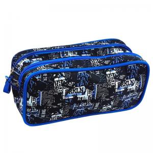 Estojo Escolar Print Collection Estampado com 2 Zipers - Ac Bag
