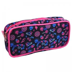 Estojo Escolar Print Collection Estampado com 1 Zipers - Ac Bag