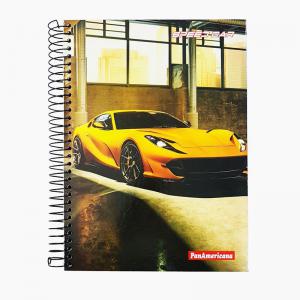 Caderno Espiral Capa Dura Carro Speed 200 Folhas