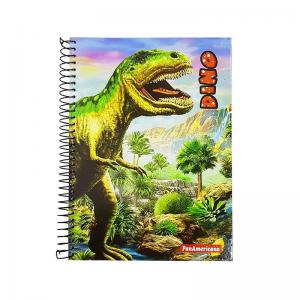 Caderno Espiral Dino 10 Matérias Capa Dura 160 Folhas