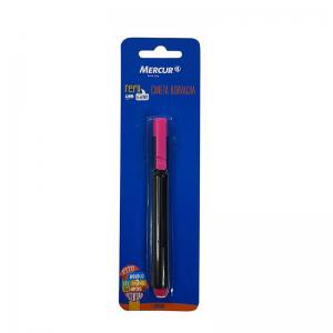 Borracha Caneta C/Refil Rosa Blister 1 Un Mercur