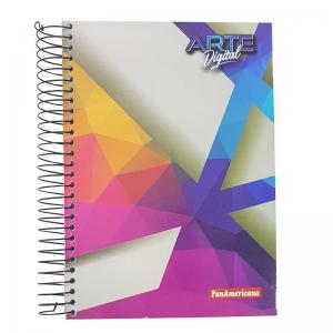 Caderno Espiral 10 Matérias Capa Dura Arte Digital Panamericana