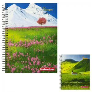 Caderno Espiral Panamericana Paisagem Capa Dura 280 Folhas