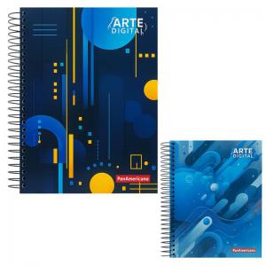 Caderno Espiral 15 Matérias Capa Dura Arte Digital Panamericana