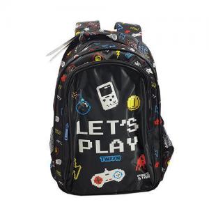 Mochila Escolar Masculino Let's Play N18 Grande 40X29X13Cm - Seanite
