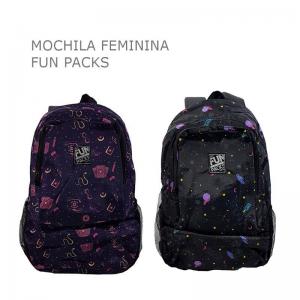 Mochila Escolar Feminina Fun Packs N18 Grande 40X29X13Cm - Seanite