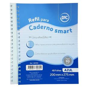 Refil Caderno Smart Azul 200X275Mm 48 Folhas Dac