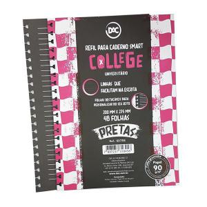 Refil Folhas Caderno Smart College Preto 200X275Mm