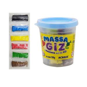 Massa Modelar Giz 100G com 6 Cores - Acrilex