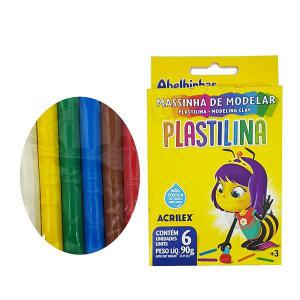 Massa de Modelar Plastilina com 6 Cores 60G - Acrilex