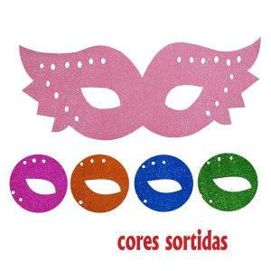 Mascara Carnaval com Glitter para Decoração Gigante Sortidas 58X21Cm - Ponto das Festas