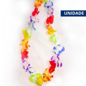 Colar Plastico Havaiano Colorido Unidade - Neotrentina