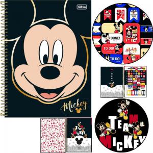 Caderno 10 Materias Mickey Mouse 160 Folhas Espiral Tilibra