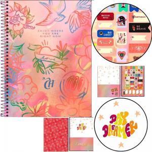 Caderno 10X1 160 Folhas Bolsa e Adesivo Capricho Unidade - Tilibra