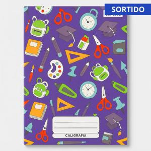 Caderno Caligrafia Capa Dura Brochura 48 Folhas