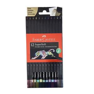 Lápis de Cor Metálico Faber-Castell 12 Cores