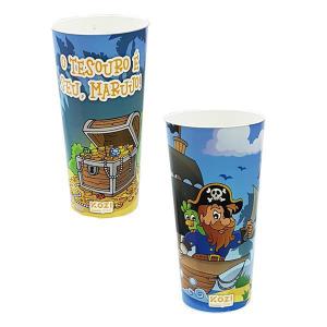 Copo Plastico Infantil Pirata 350Ml - Kozi