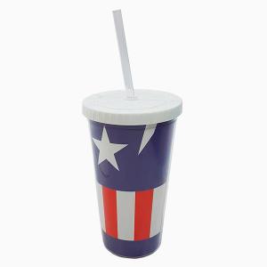 Copo Plásticcopo Acri.pare.  Dupla Capitao America 400Ml - Manuque