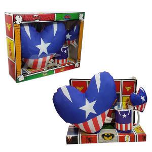 Kit Presente Capitão América: Almofada, Caneca e Chaveiro