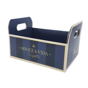 Caixote de Papel Cartao 25X19X10 G Blue Tale- Cromus
