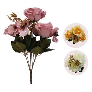 Buquê Rosas e Orquideas Sortidas com Complemento X9 44Cm - Mg Atacado