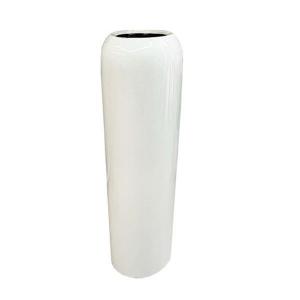 Vaso Elegance Branco Fibra de Vidro Decorativo