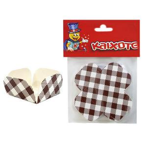 Forma Papel Cartão para Docinho Xadrez Marrom C/30 - Kaixote