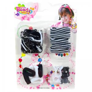 Kit Acessórios Cabelo para Menina Preto C/Branco - Comercial Lucio