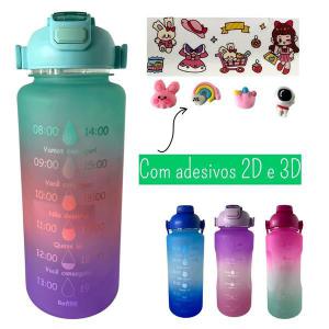 Garrafa Multicolor com Frases Motivacionais 2 Litros