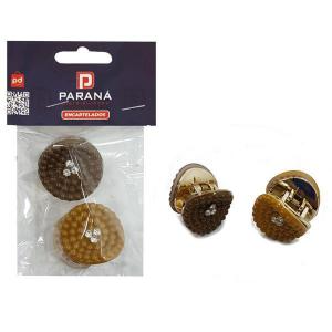 Piranha para Cabelo com Pedras Sortidas C/2 Unidades