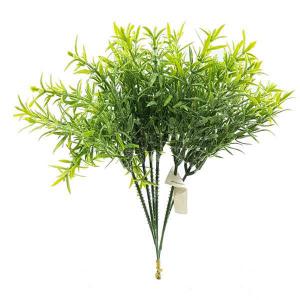 Pick Folhagem Verde Nevado com 6 Galhos 24Cm