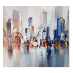 Quadro Decorativo Abstrato Urbano 80X80Cm