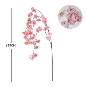 Haste Cerejeira Pendente Rosa com 4 Galhos 135Cm