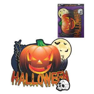 Painel Parede Decorativo Papel Cartao Halloween Abobora 44X53Cm Grande
