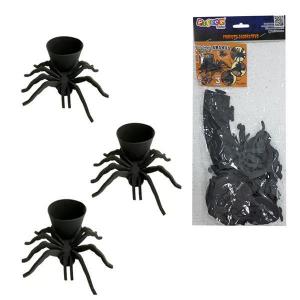 Kit Festa Cachepot Surpresa E.v.a Halloween Aranha com 3 Peças
