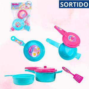 Kit Panelinhas Master Panelas Infantil 3 Peças Coloridas