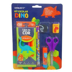 Kit Escolar Dino 7 Peças - Material Escolar Infantil