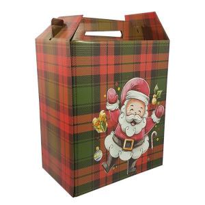 Caixa P/Cesta de Natal com Alça Vermelha 30X20X35Cm