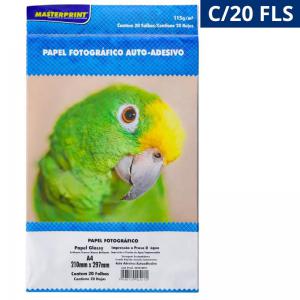 Papel Fotográfico Adesivo A4 Glossy 20 Folhas - Master Print