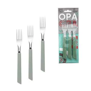 Garfo de Mesa Opa Aço Inox Cabo Plástico Sálvia